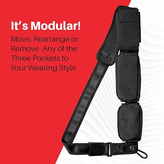 Passeport Crossbody Bag 3 poches Tactical Sling Numéro de téléphone mobile
