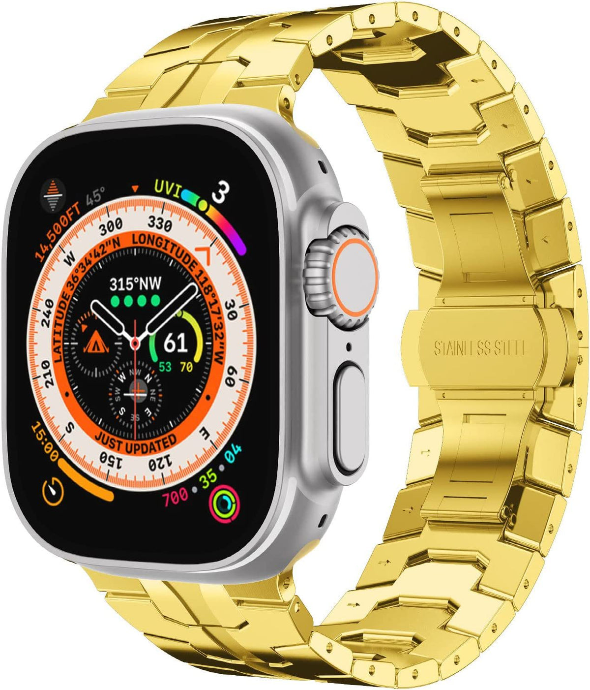 Bracelet en acier inoxydable en acier massif