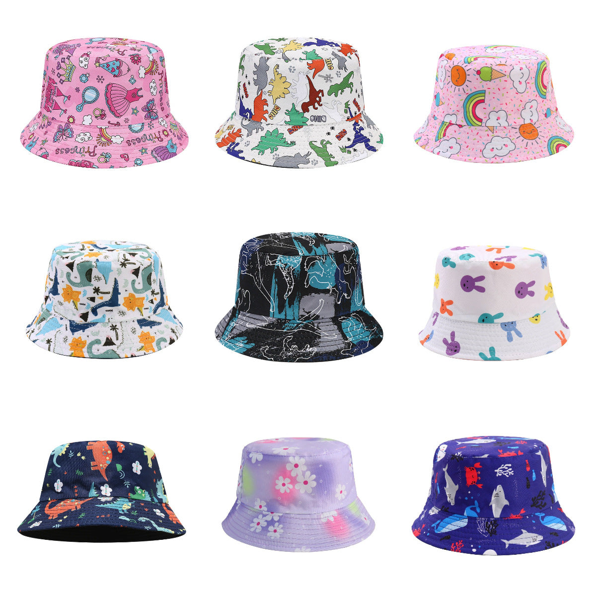Chapeau d'animaux à double bord pour enfants