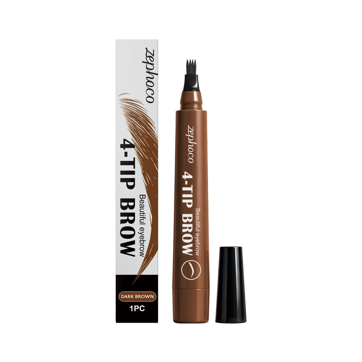 Crayon de sourcils imperméable à quatre fourches