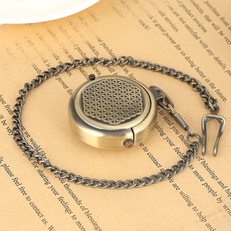 Manual winding mechanical pocket watch with Roman numerals