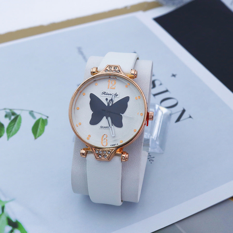 Montre Quartz femme papillon