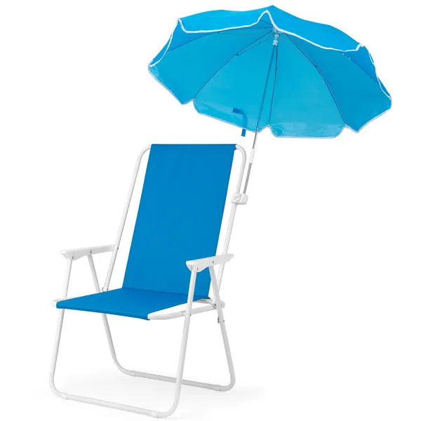1 Pack chaise de plage en acier lourd avec parapluie