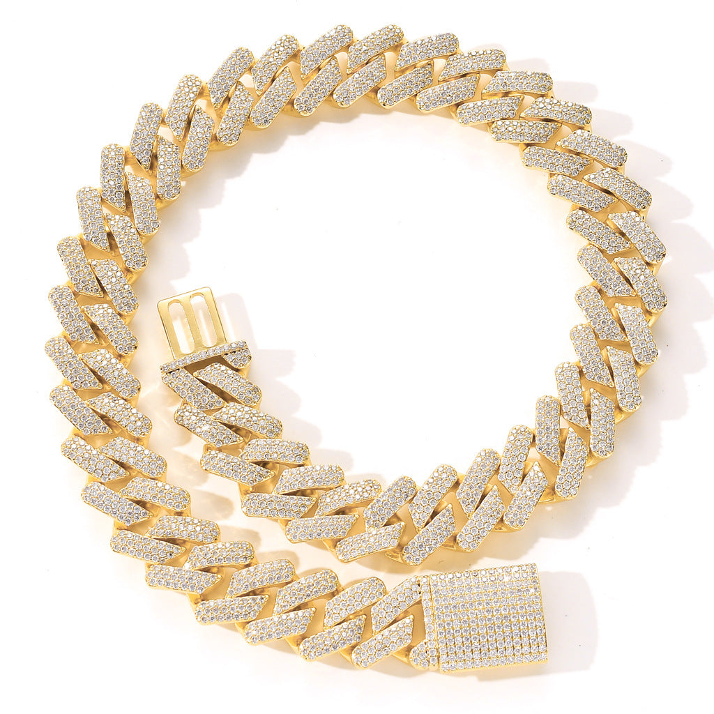 Collier complet de hip hop de zircon