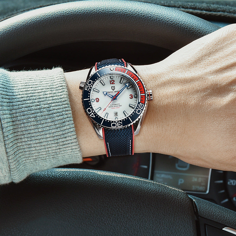 Lunette de montre numérique rotative de mode Lumineux hommes montre mécanique
