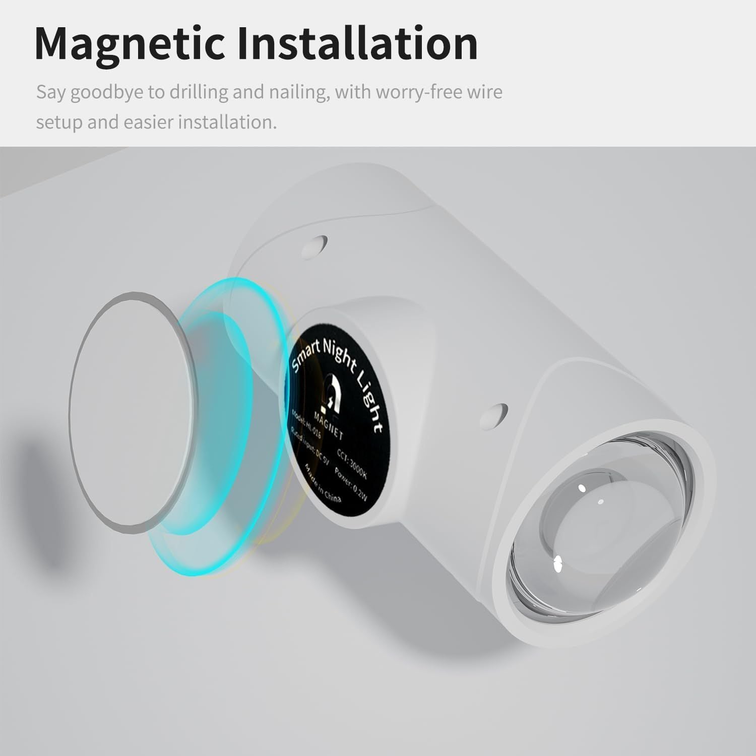 Feu de nuit du capteur de mouvement rechargeable