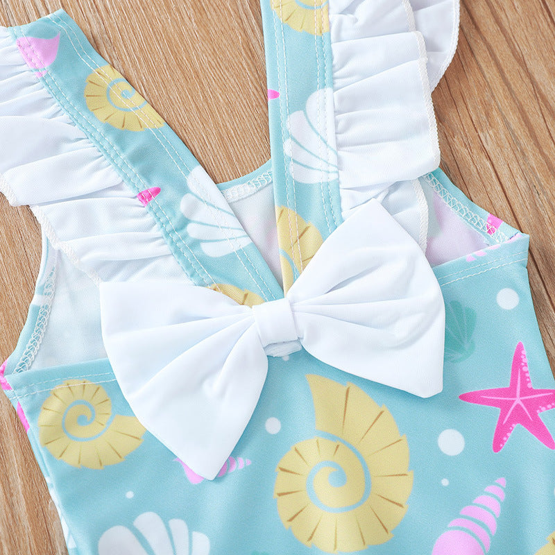 Maillot de bain à arc imprimé Shell