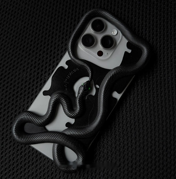 Cas de téléphone décoratif sur mesure Snake Hollowed Out
