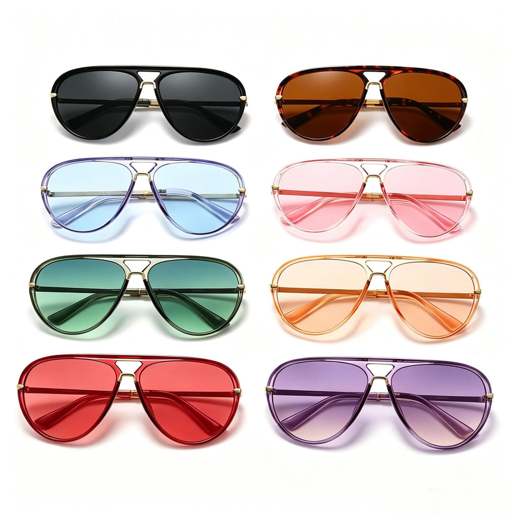 Lunettes de soleil de style grenouille