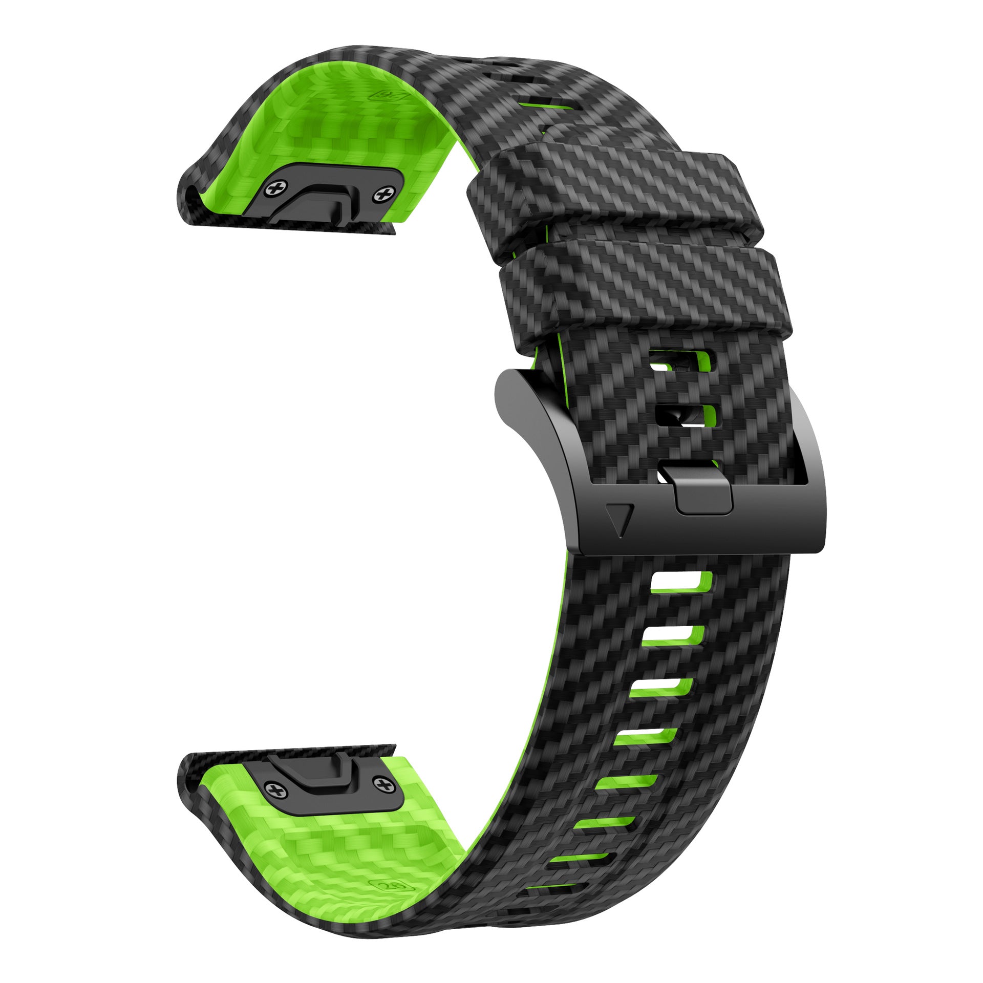 Bracelet de montre en silicone avec texture fibre de carbone