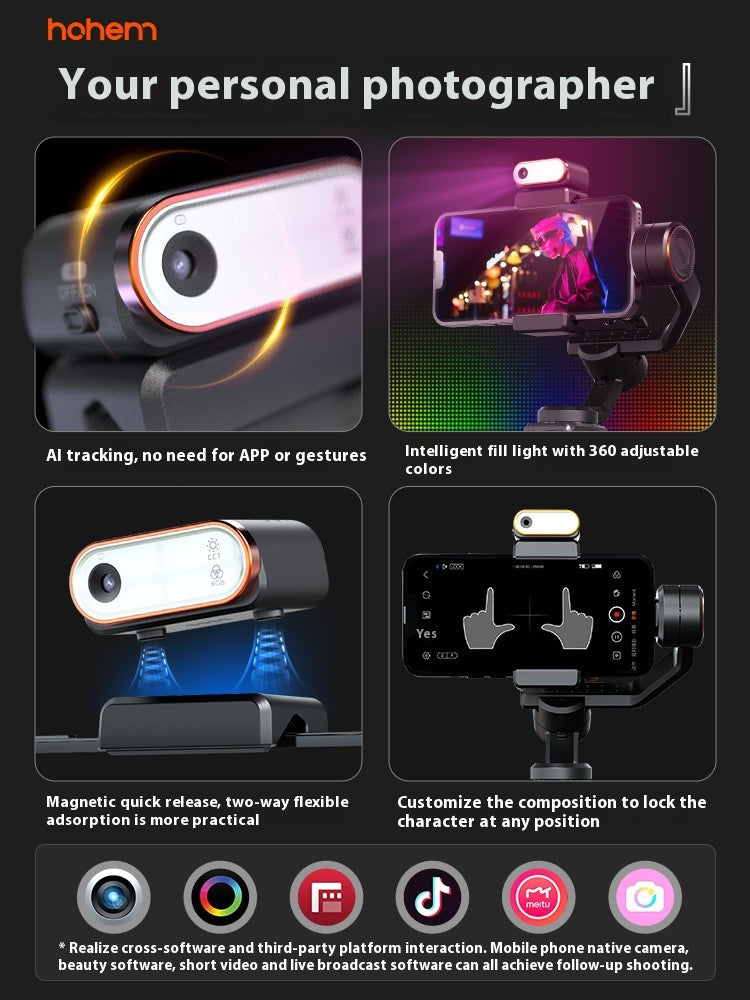 Stabilisateur de téléphone portable Vast AI Face Tracking