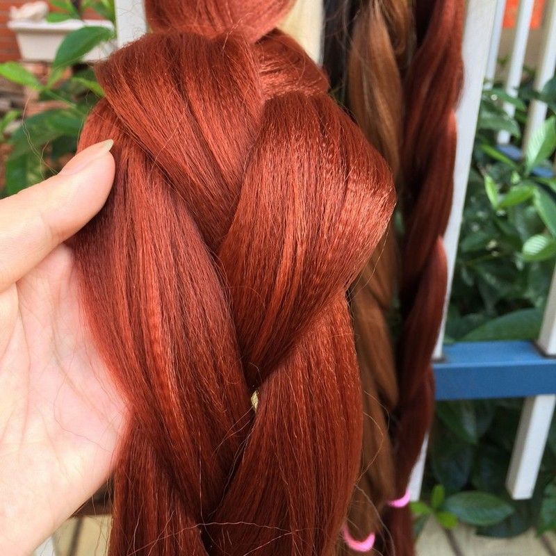 Women's Multi-Colored Braided Ponytail