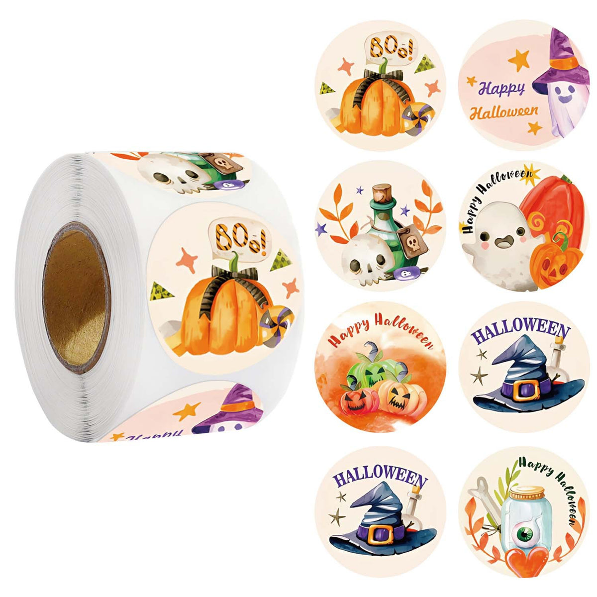 Happy Halloween Kids Toy Merci Sticker décoratif étiquettes
