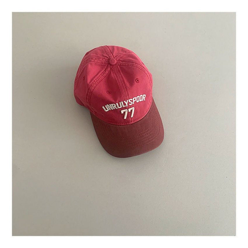 Stylish Casual Soft-crown Color-block Casquette de baseball pour enfants