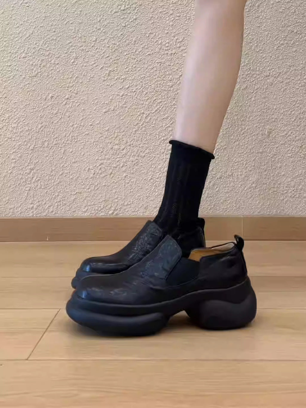Chaussures en cuir rétro style britannique pour printemps et automne