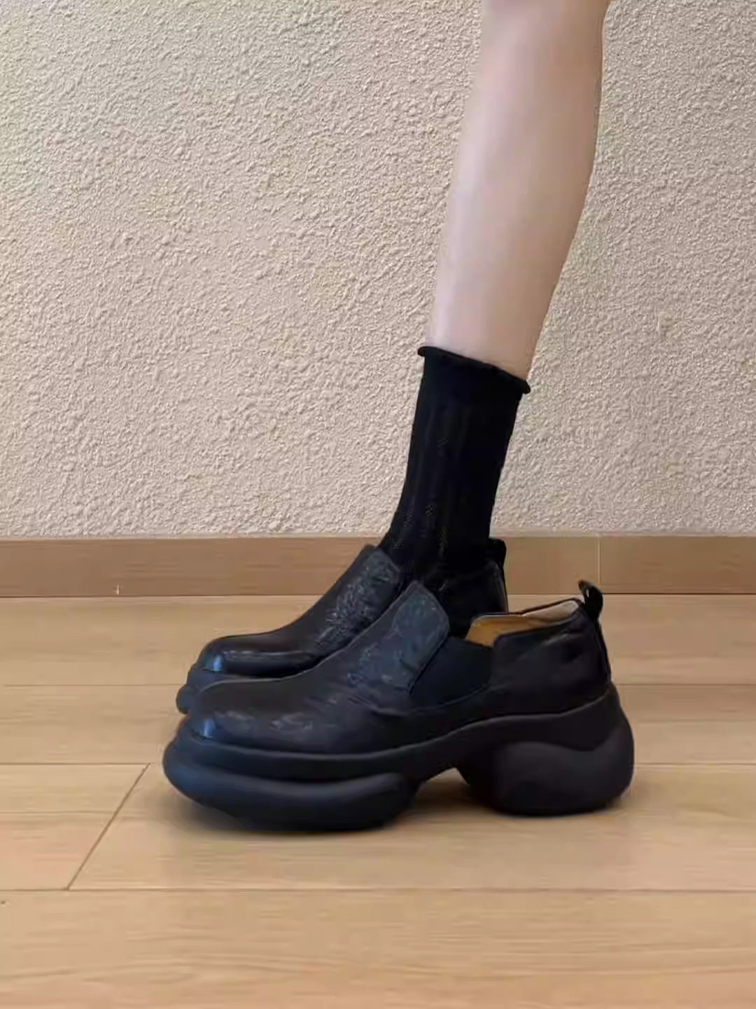 Chaussures en cuir rétro style britannique pour printemps et automne