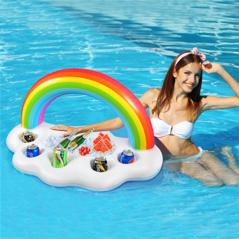 Gay Pride Rainbow Gonflable Pool Float Cooler