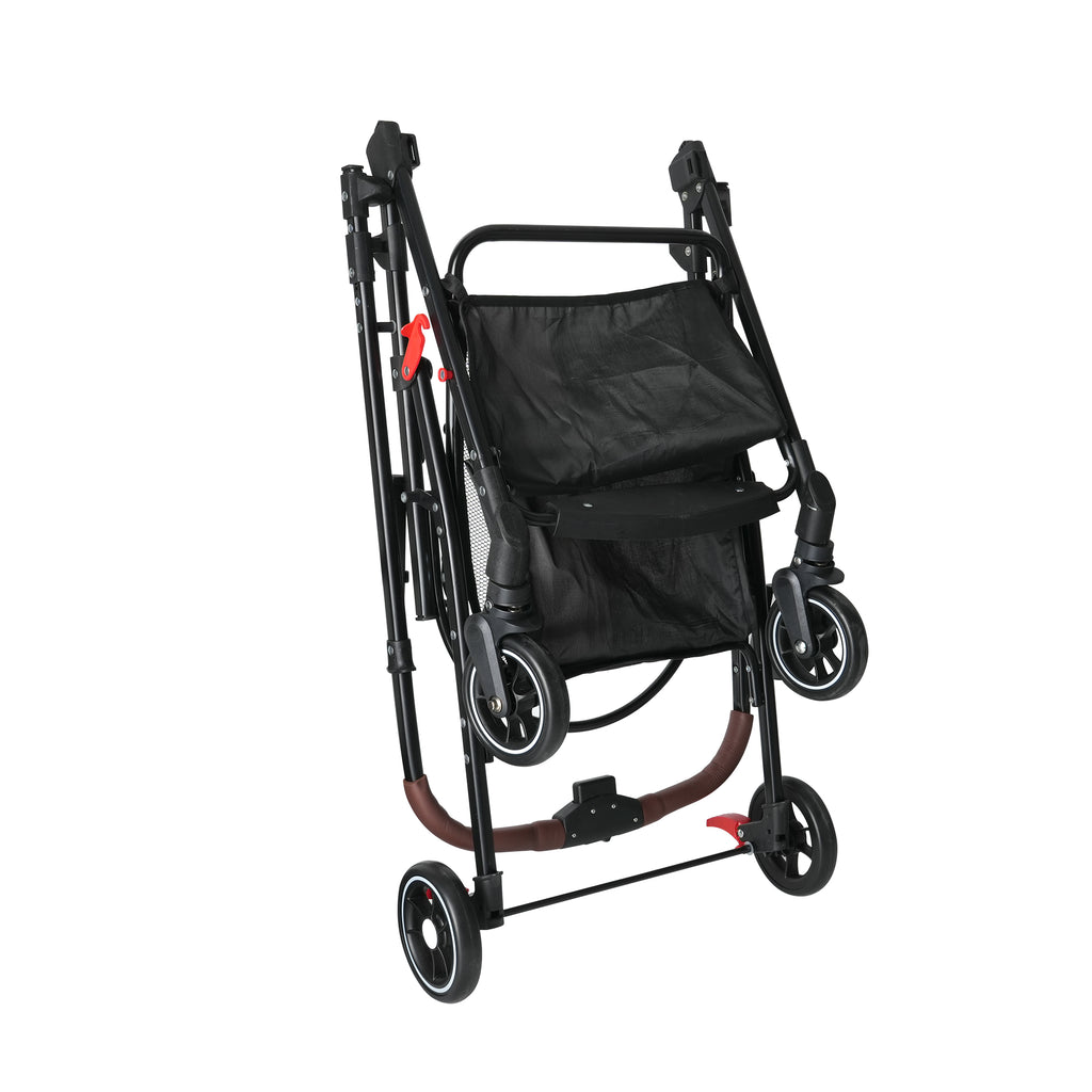 Poussette pliable 4 roues pour chiens et chats à 360°