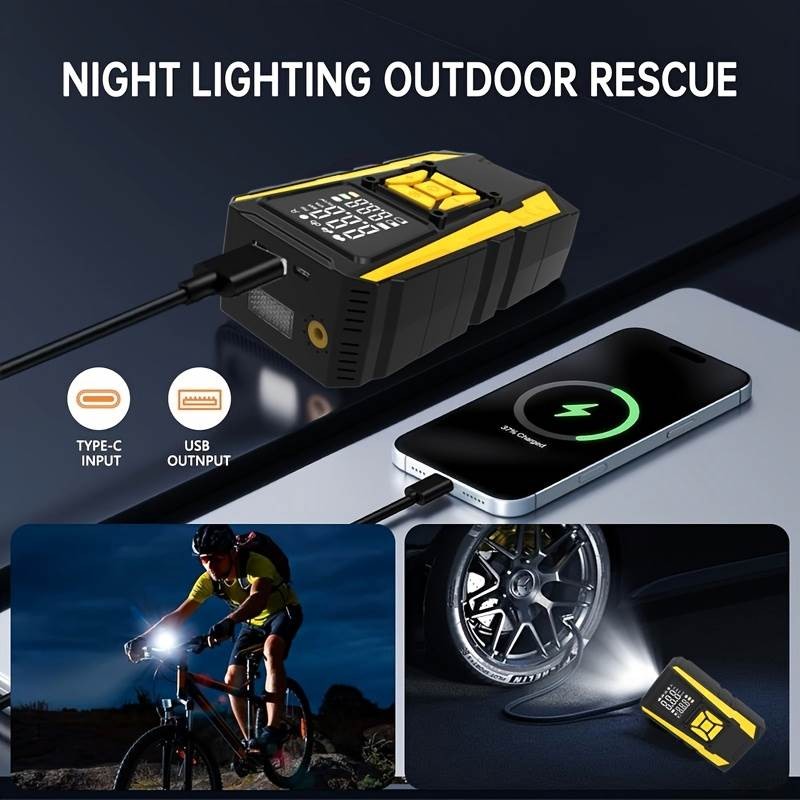 Pompe de compresseur d'air électrique 12V 150PSI Avec lumière LED