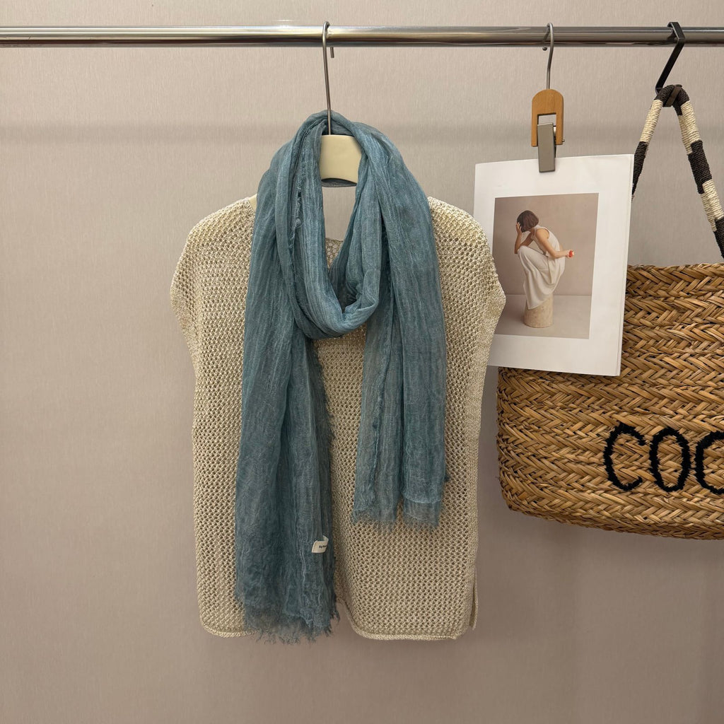 Écharpe chaude en coton plissée de style nouveau