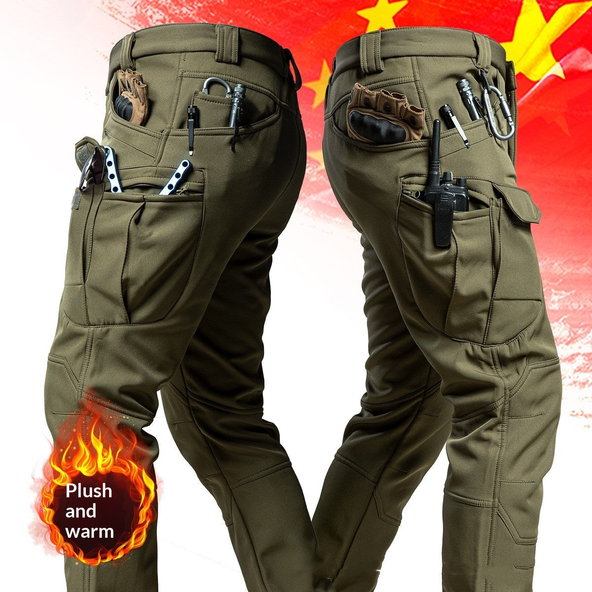 IX7 Instructeur tactique Pantalon de fret pour hommes en coque souple extérieure