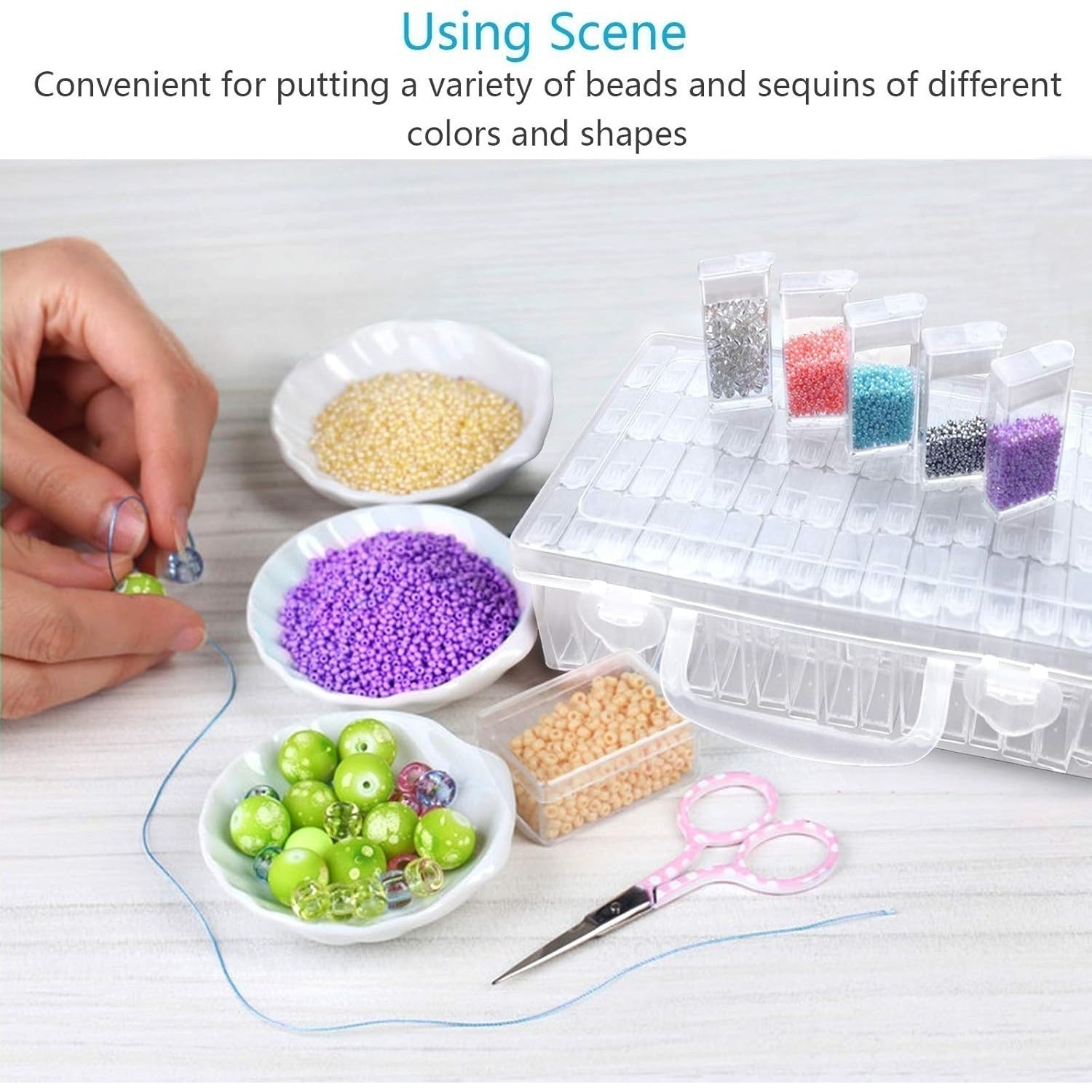 Ensemble d'accessoires de peinture diamant avec 4 bacs