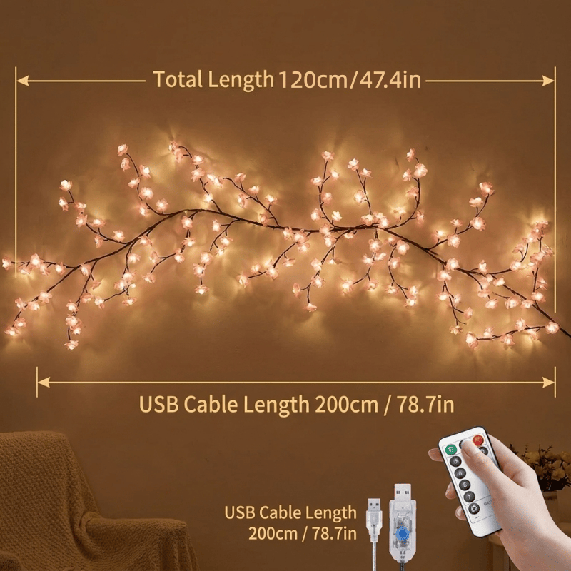 Lumières de branche d'arbre LED pour le mur