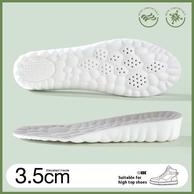 Hauteur Augmenter la semelle intérieure Haute Élastique Shockproof Respirant Sweat Absorbing