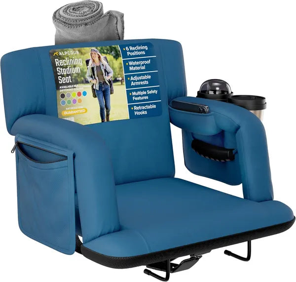 Alpcour Premium Siège de stade inclinable pour les bleachers avec support arrière