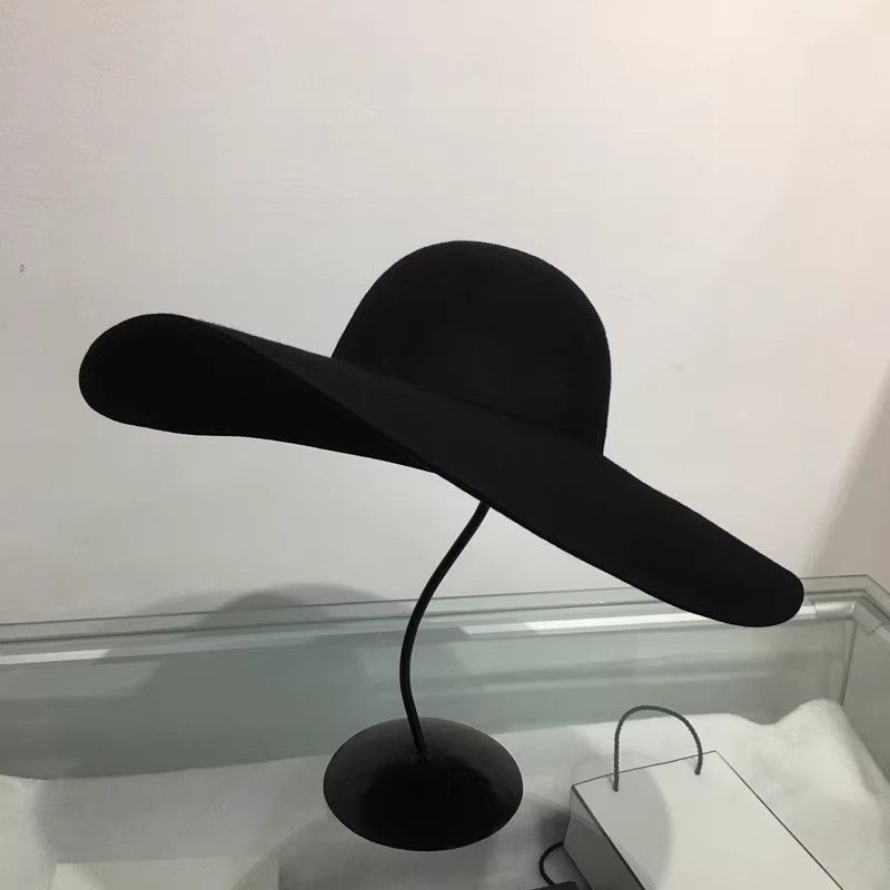 Chapeau de soleil pliable en laine casual pour femmes