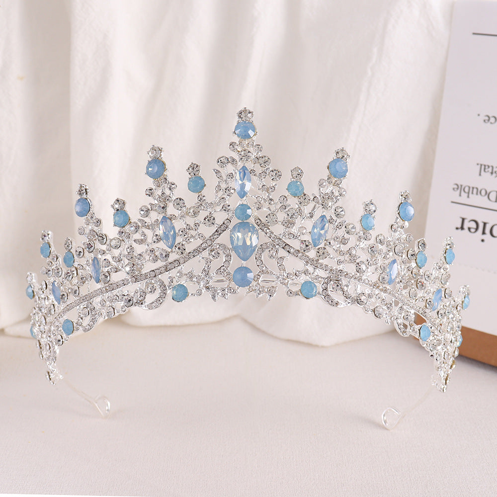 European And American Maridal Crown Baroque Style Élégant Strass Accessory