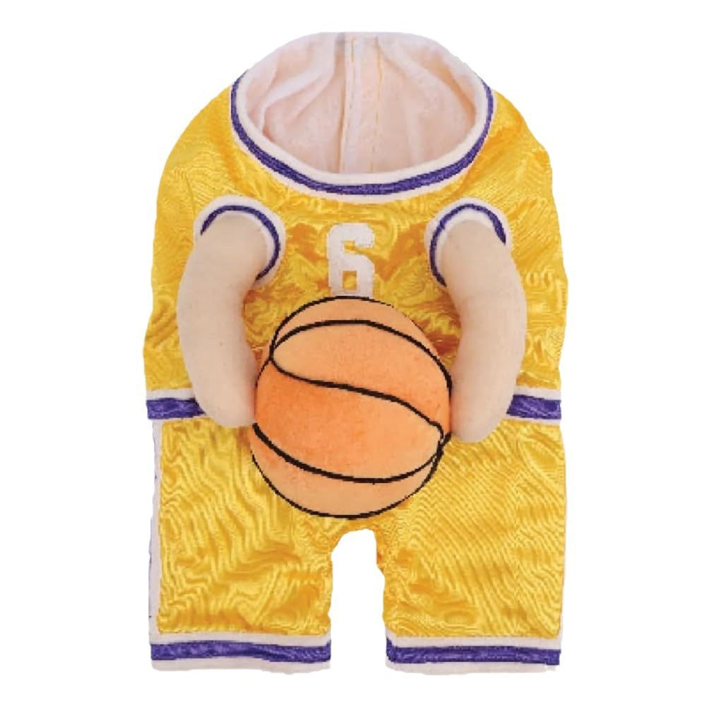 Costume de basketball de chien créatif avec balle