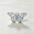 Épingle de Zircon en argent papillon