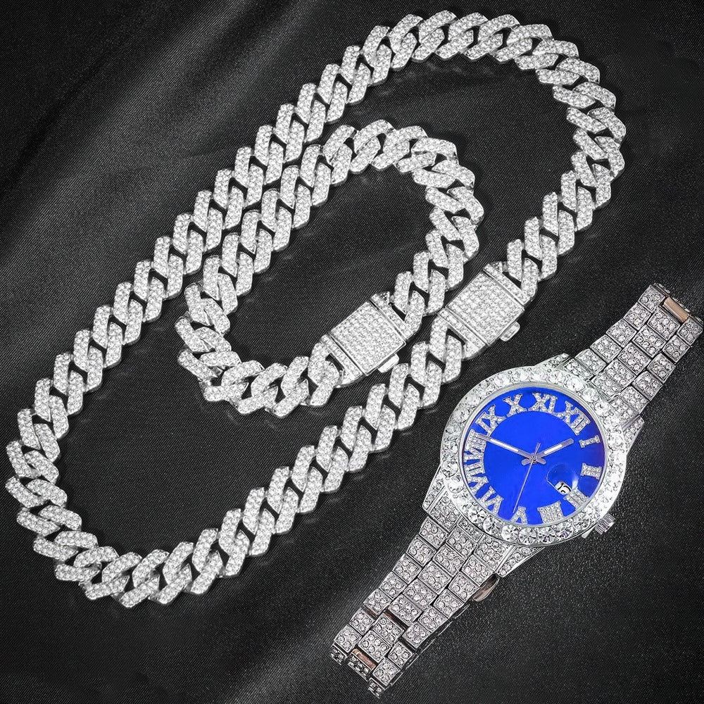 Jeu de montres Hip-Hop EuropeanAmerican 14mm Cuban-Link