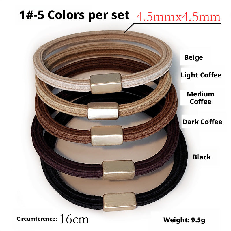 Cheveux haute élasticité mélangés de couleur-nylon-5 pièces