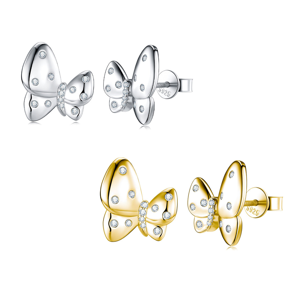 S925 Boucles d'oreilles Sterling Silver Sterfly Stud