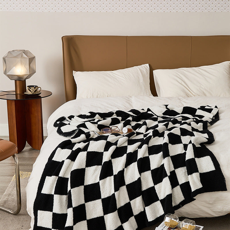 Couverture en Plaid de demi-velvet de style nordique