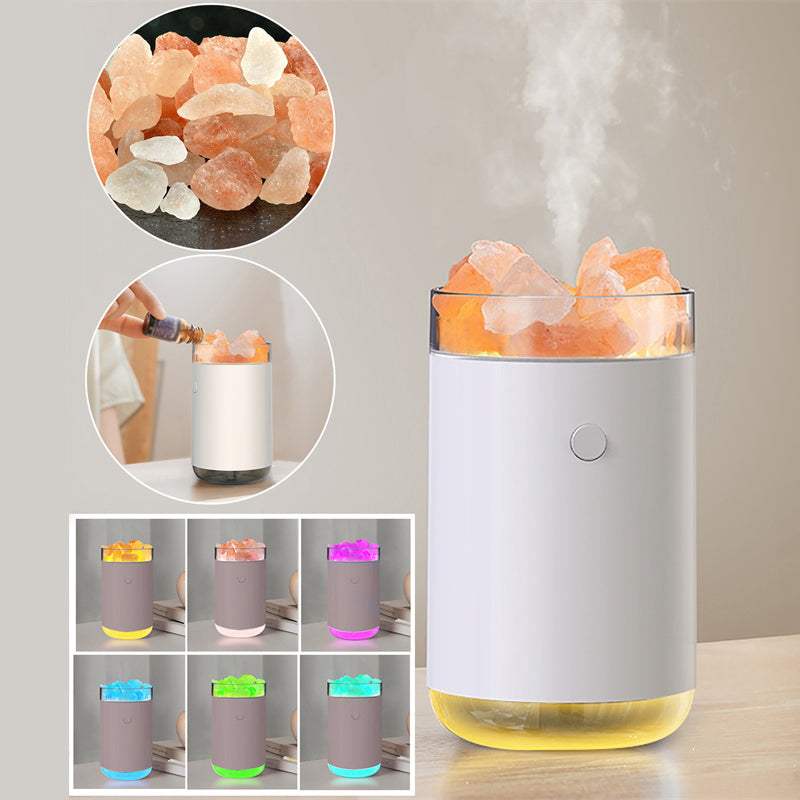 Air Humidificateur cristal Pierre de sel Bureau Aromathérapie Huile essentielle Diffuseur à ultrasons W