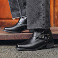 Bottes de denim courtes rétro Bottes hommes mi-haut