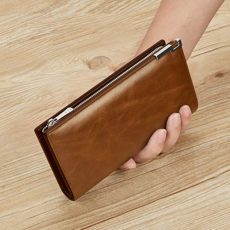 Cash Bag Cowhide Portefeuille Grande capacité