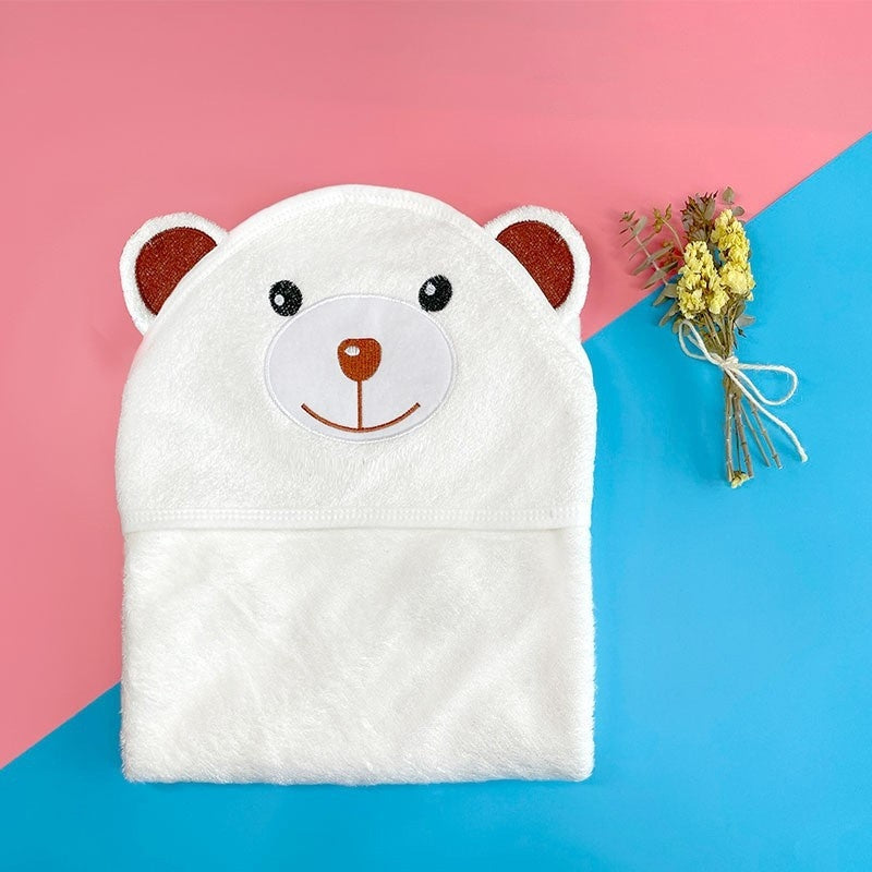 Classe A Bamboo Fibre Swaddle avec Hood Enfants Serviette de bain Couverture et cap tout en un