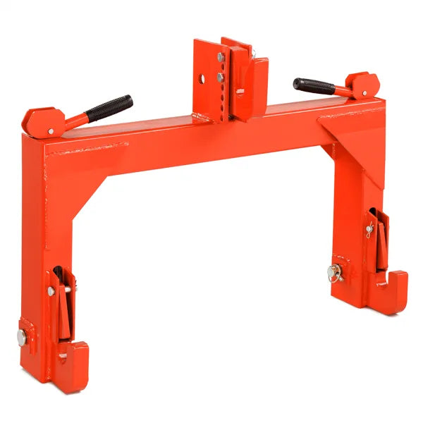 Adaptateur 3 Pt Quick Hitch pour tracteur à boulons réglable de catégorie 1 et 2 W 3000lb