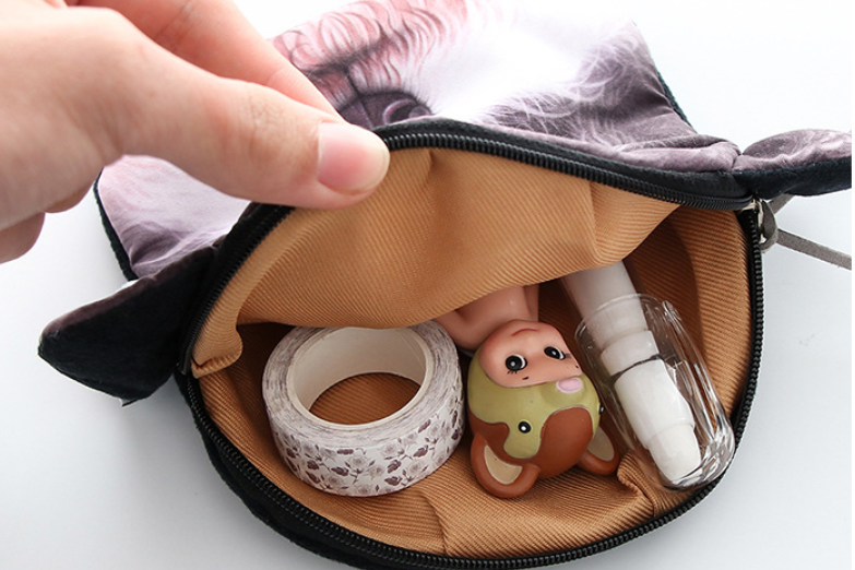 Corée créative Harajuku star Wang sac à main en tissu Plush sac de changement de chien