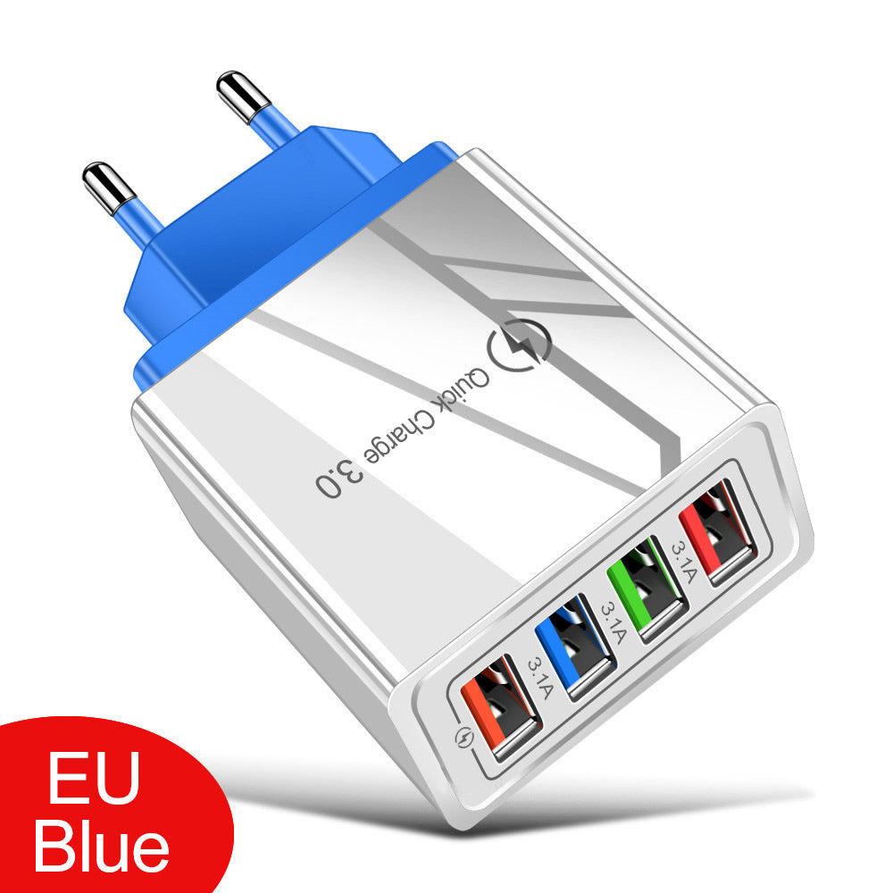 Couleur lumineuse téléphone mobile Charge Head Intelligent 3A