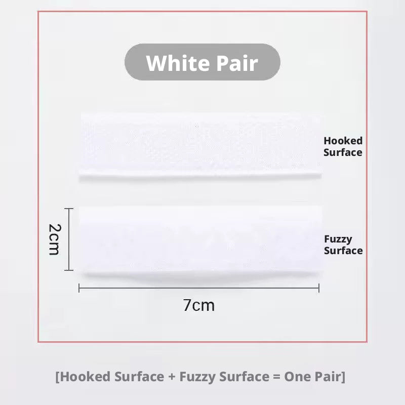 Chaussures Velcro-White-2 * 7cm-5 paires