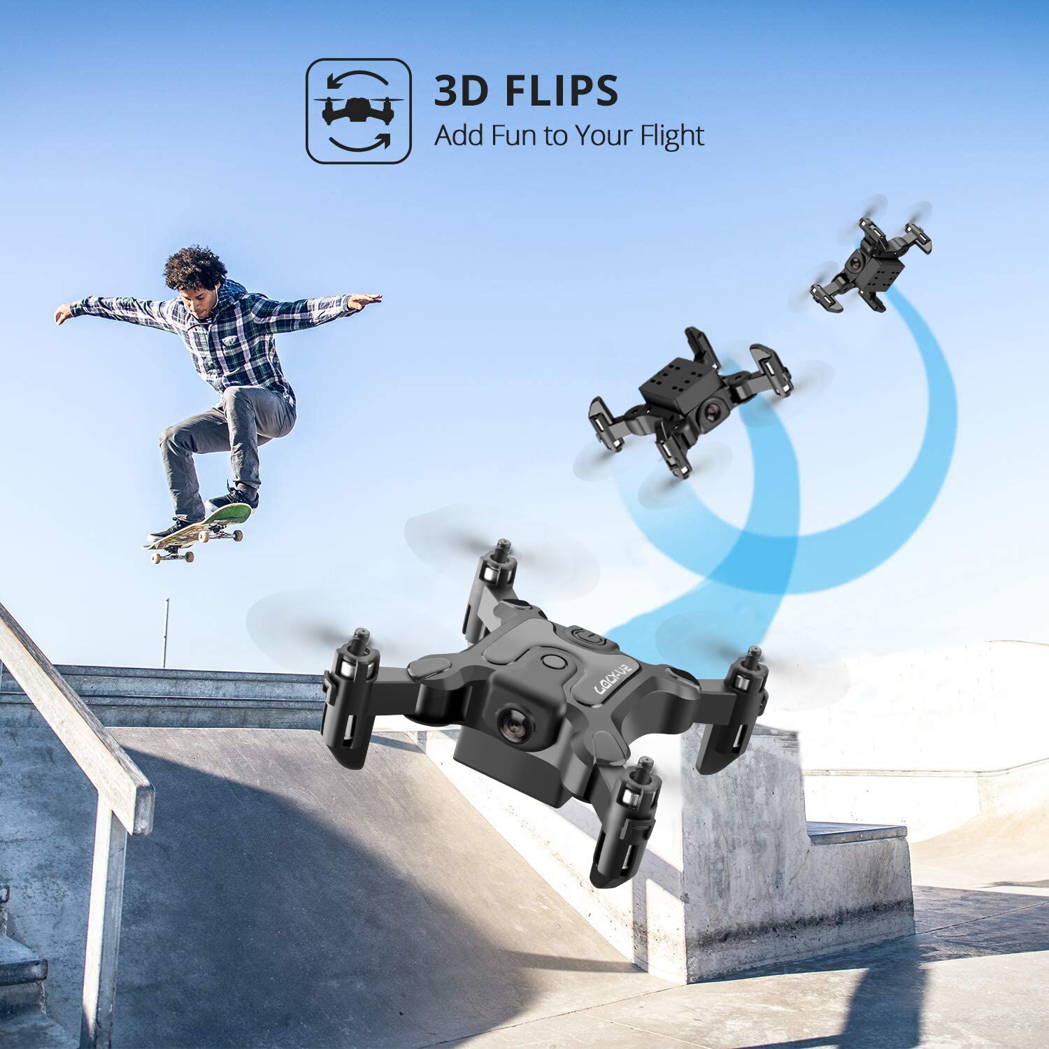 DE V2 Mini Drone Selfie WIFI FPV Avec caméra HD pliable bras RC Quadcopter Toy