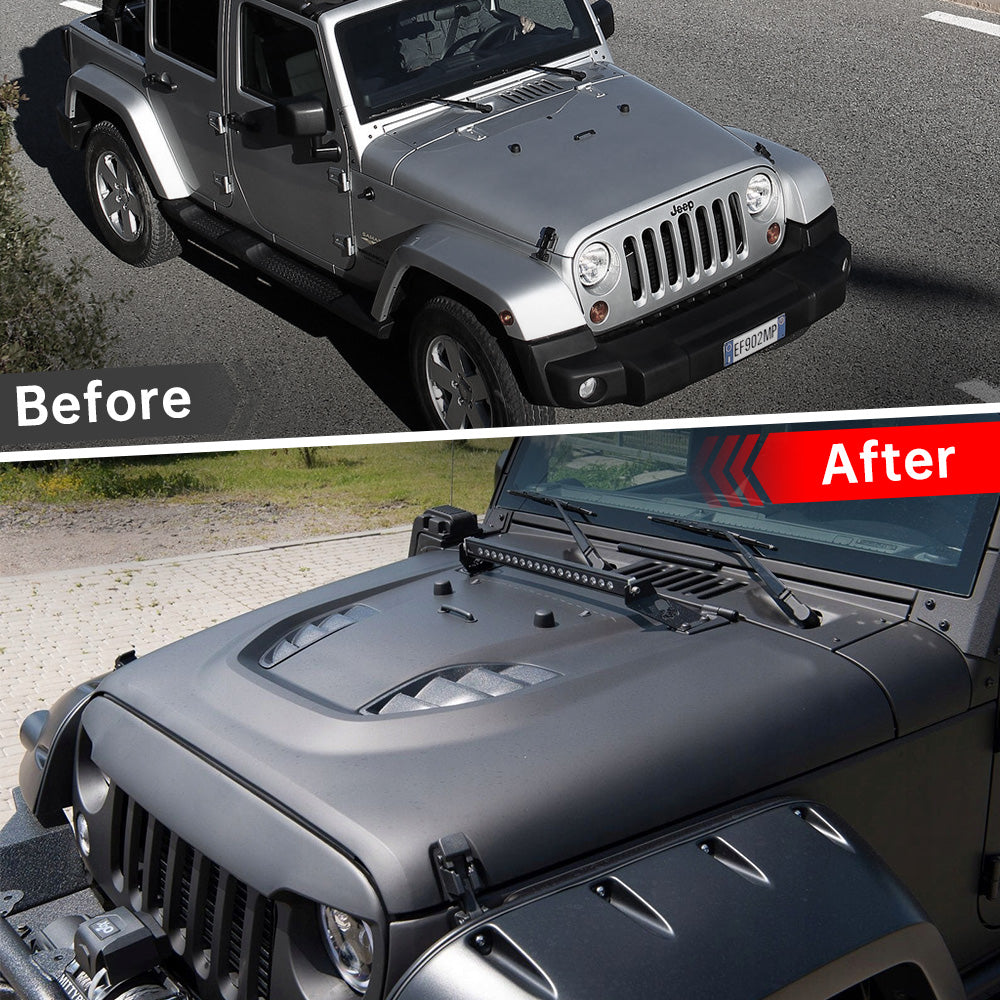 Hotte de dispersion de chaleur ventilée compatible avec Je Ep Wrangler JK JKU 2007-2017