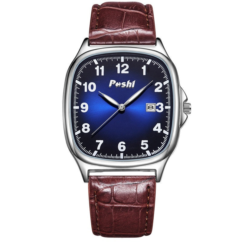 Montre Quartz de ceinture rétro carrée pour hommes