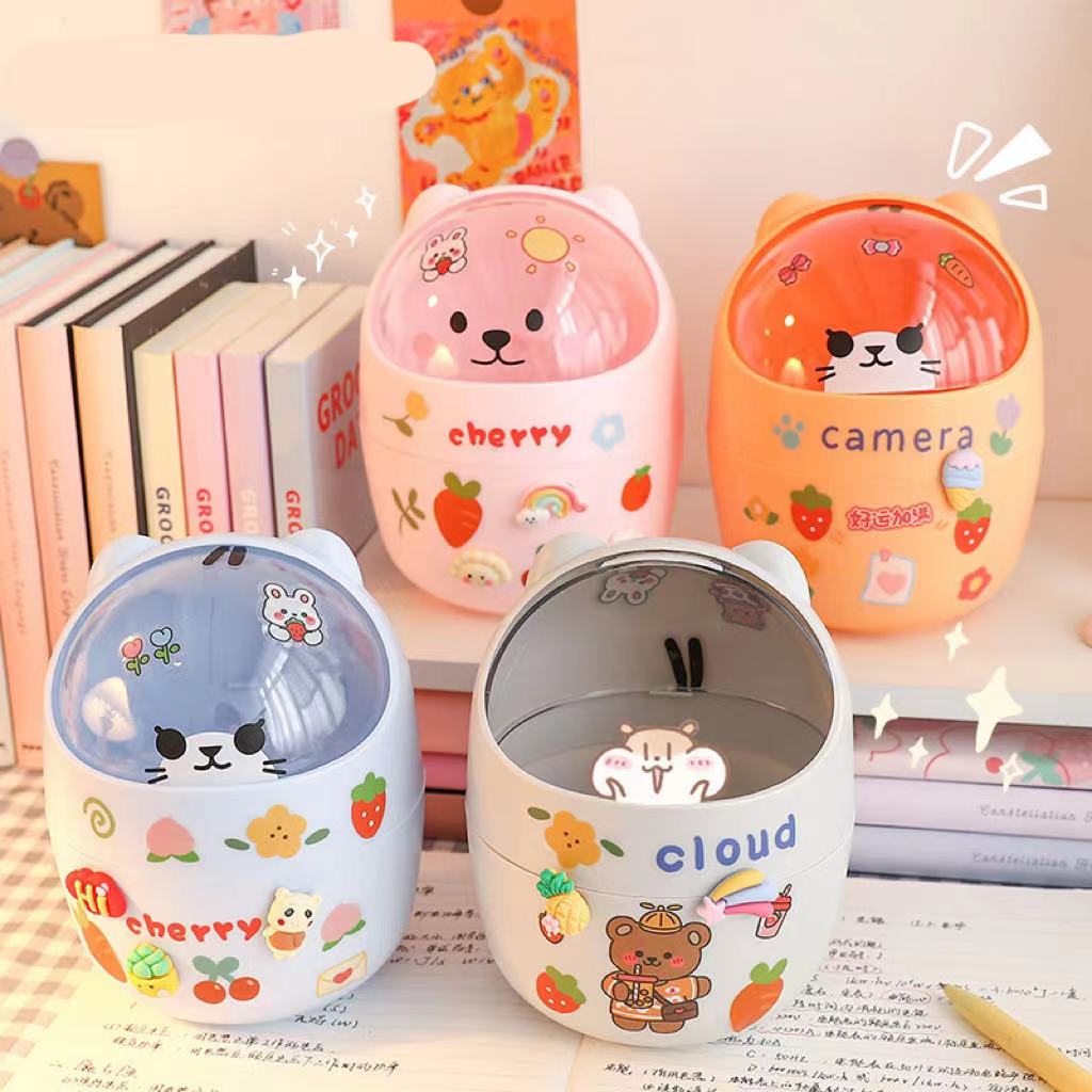 Poubelle de bureau Poubelle de bureau Organisateur Bucket Bureau Mini ours Poubelle de bureau