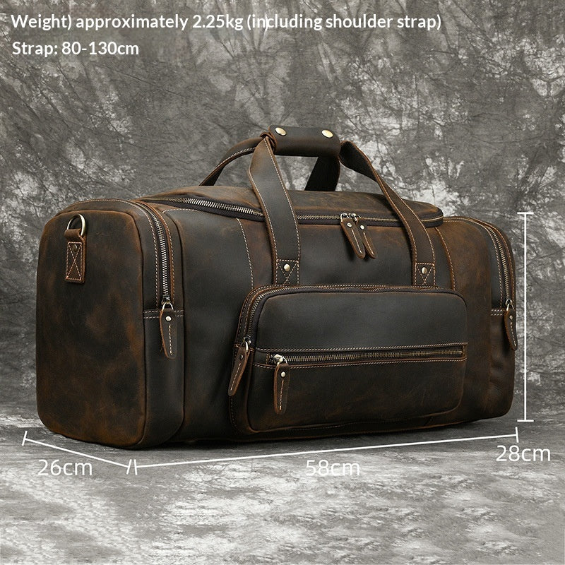 Sac à main en cuir véritable pour homme Sac à corps de grande capacité